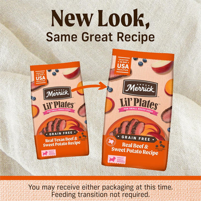 Lil' Plates Small Breed Dog Food, Grain Free Real Texas Beef and Sweet Potato Recipe, Small Dog Food - 20 Lb Bag